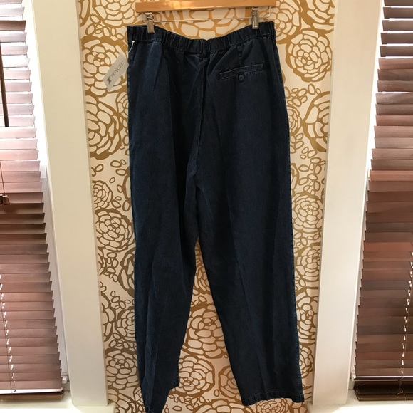 LL Bean Stretch Waist Tencel High Waisted Pants - Picture 4 of 6